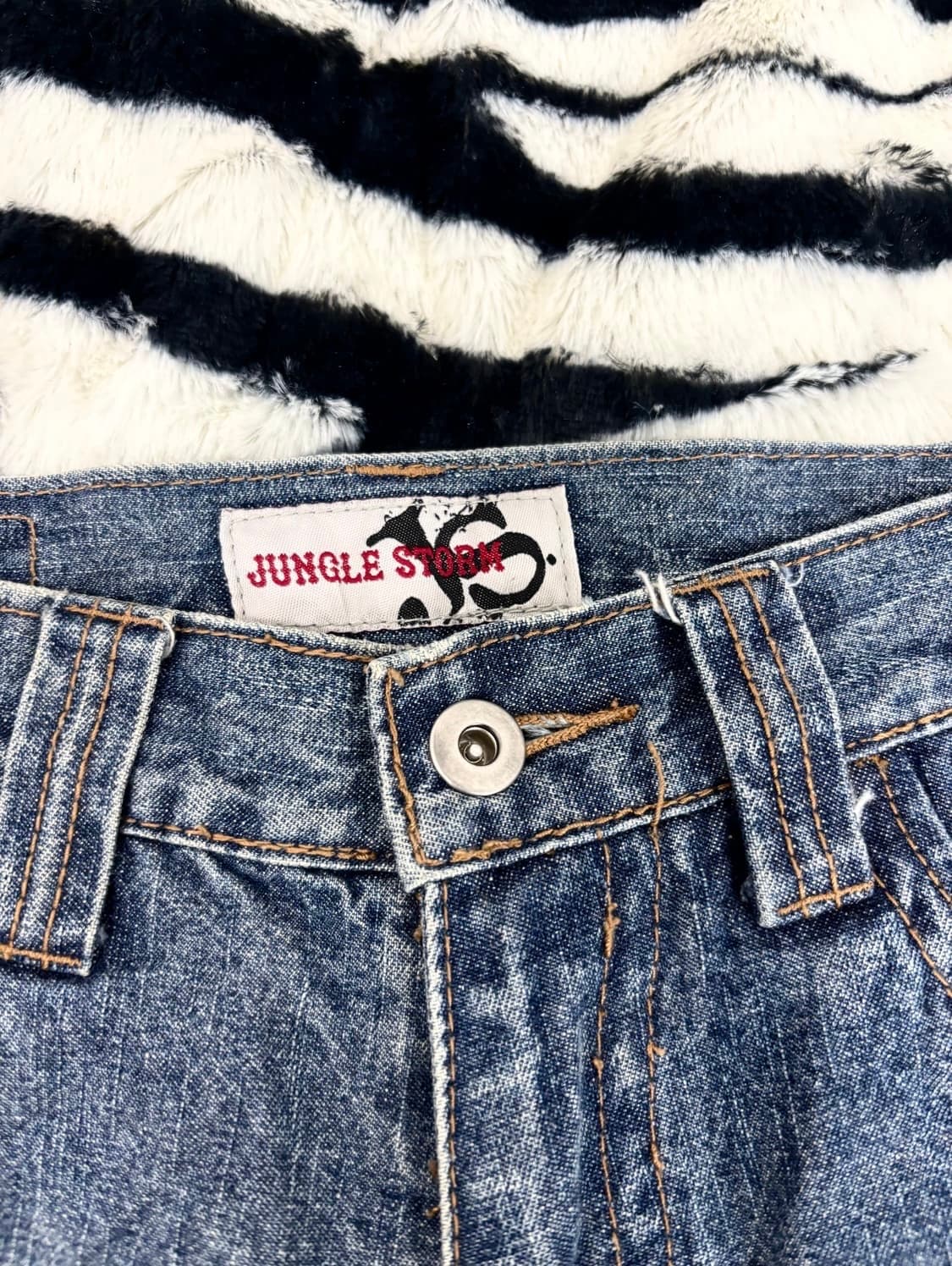 Jungle Storm] Oriental Print Denim Loos 상품이미지8