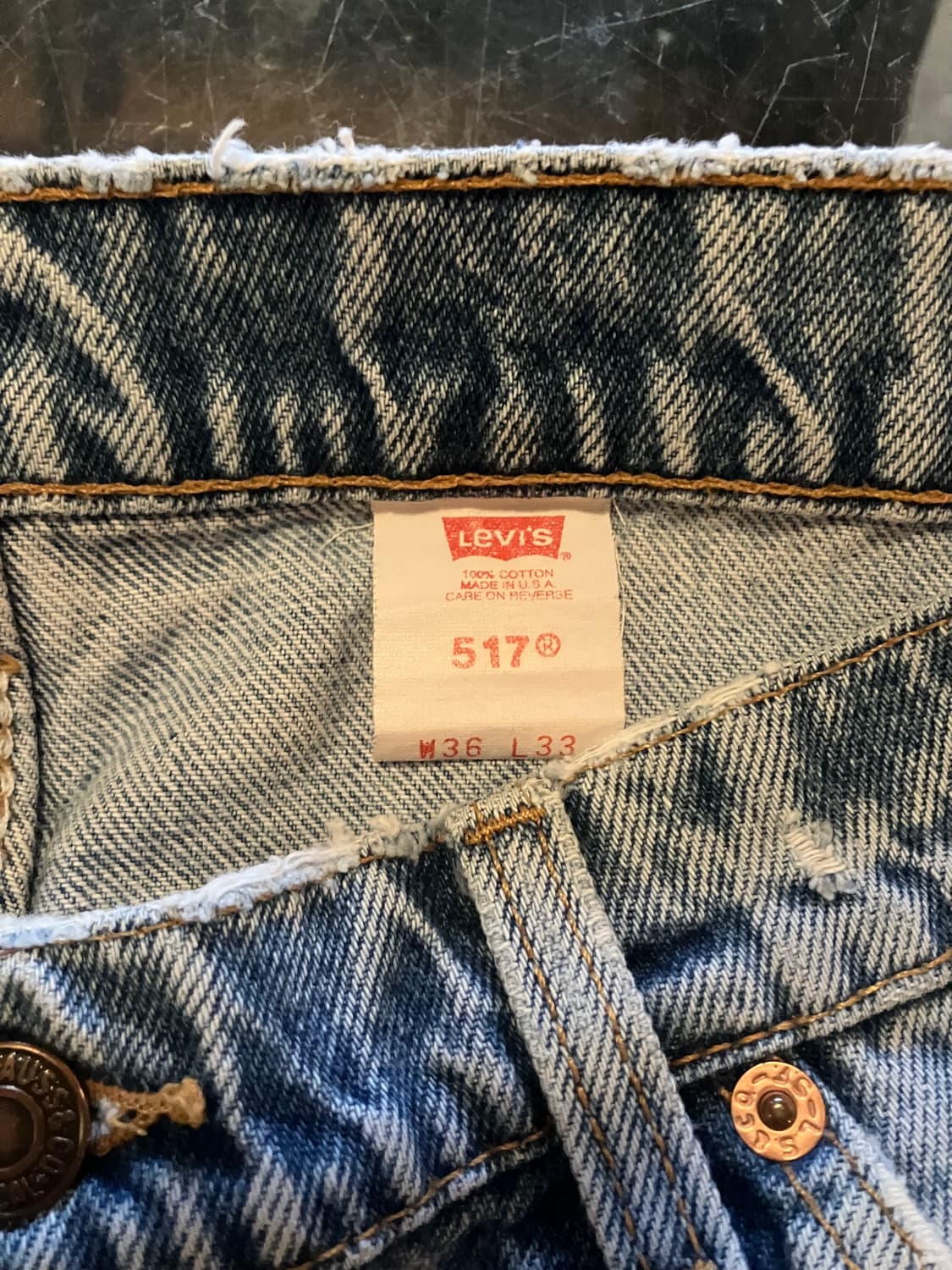 90s USA Levis 517 Boot Cut Denim Pants 상품이미지9