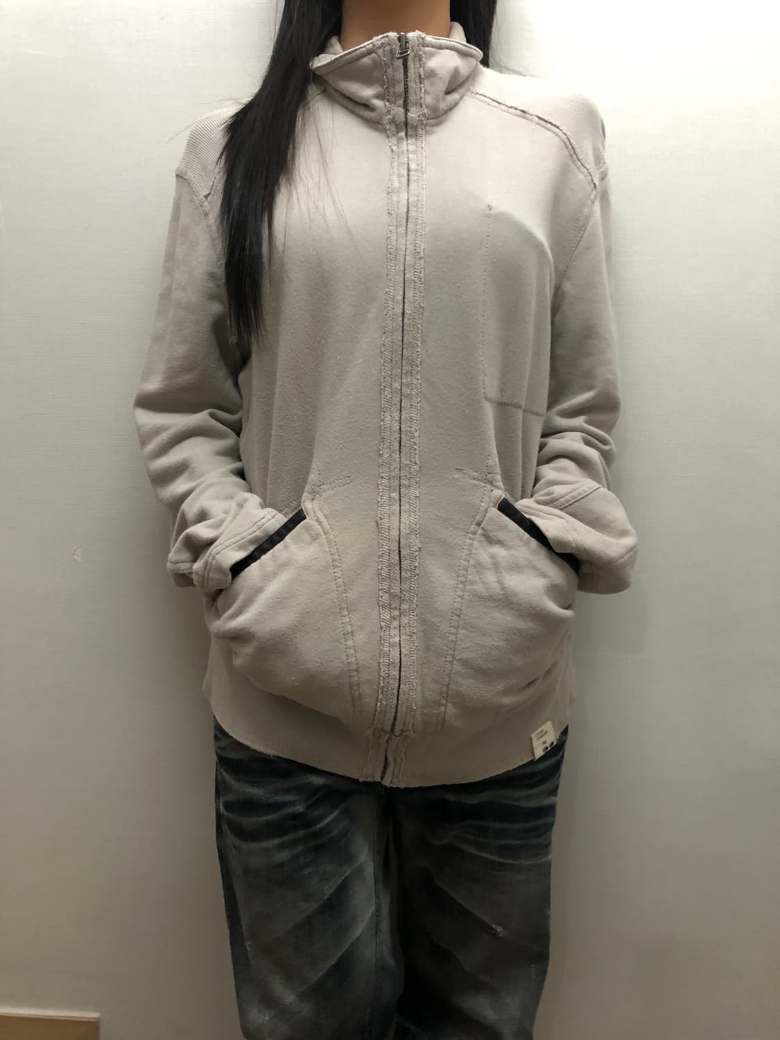 빈티지 코데즈컴바인 베이지 후드집업 상품이미지7