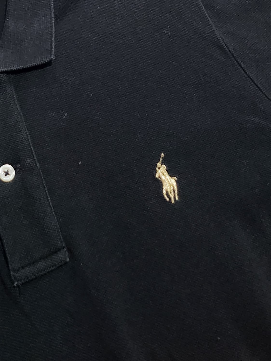 **폴로 랄프로렌 베이지 반팔 카라티 (L) 상품이미지5