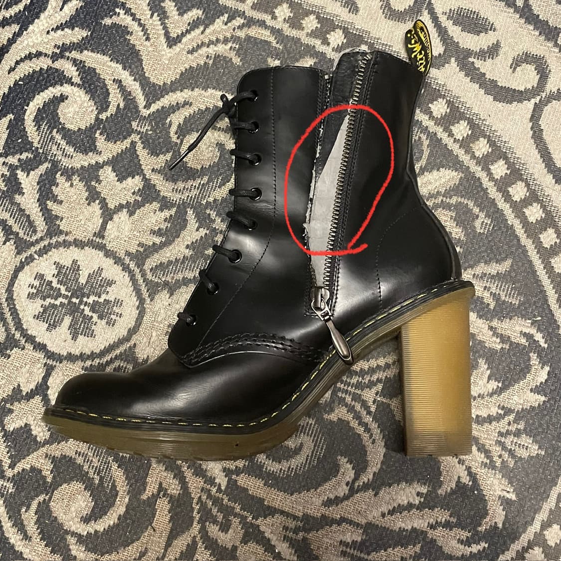 닥터마틴 (우먼) 새디 블랙 힐 부츠 상품이미지5