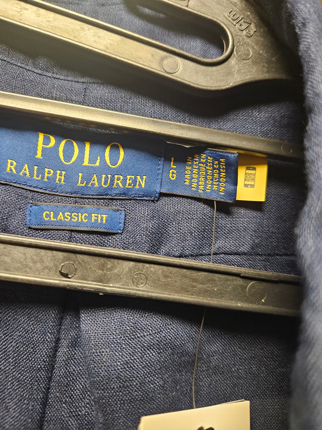 폴로 랄프로렌 새상품 린넨셔츠 네이비 상품이미지5