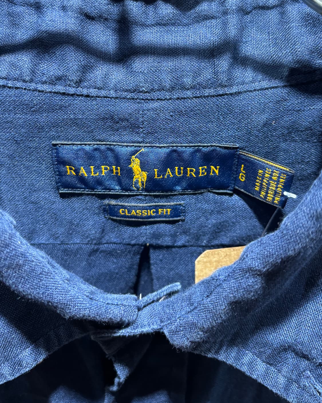 L 폴로랄프로렌 클래식핏 레드포니 네이비 린넨 셔츠 상품이미지5