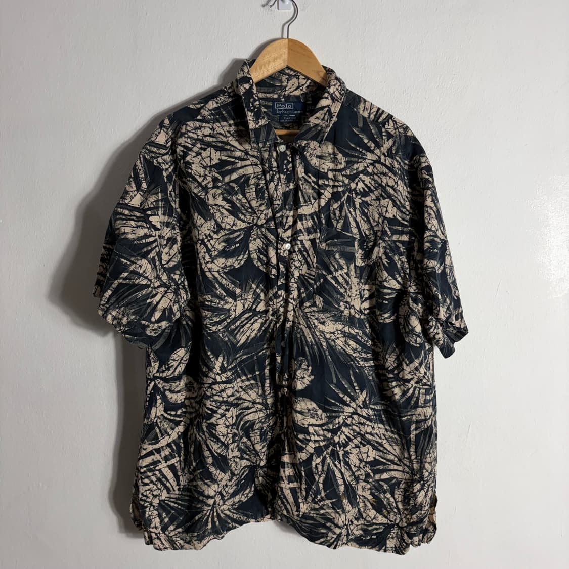 90s 폴로랄프로렌 빈티지 실크 린넨 반팔셔츠(2XL) 상품이미지1