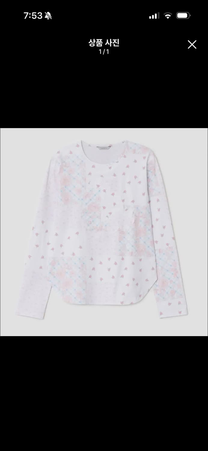 타입서비스 Flower Applique Curve Top 플로럴 샵페어리 상품이미지1
