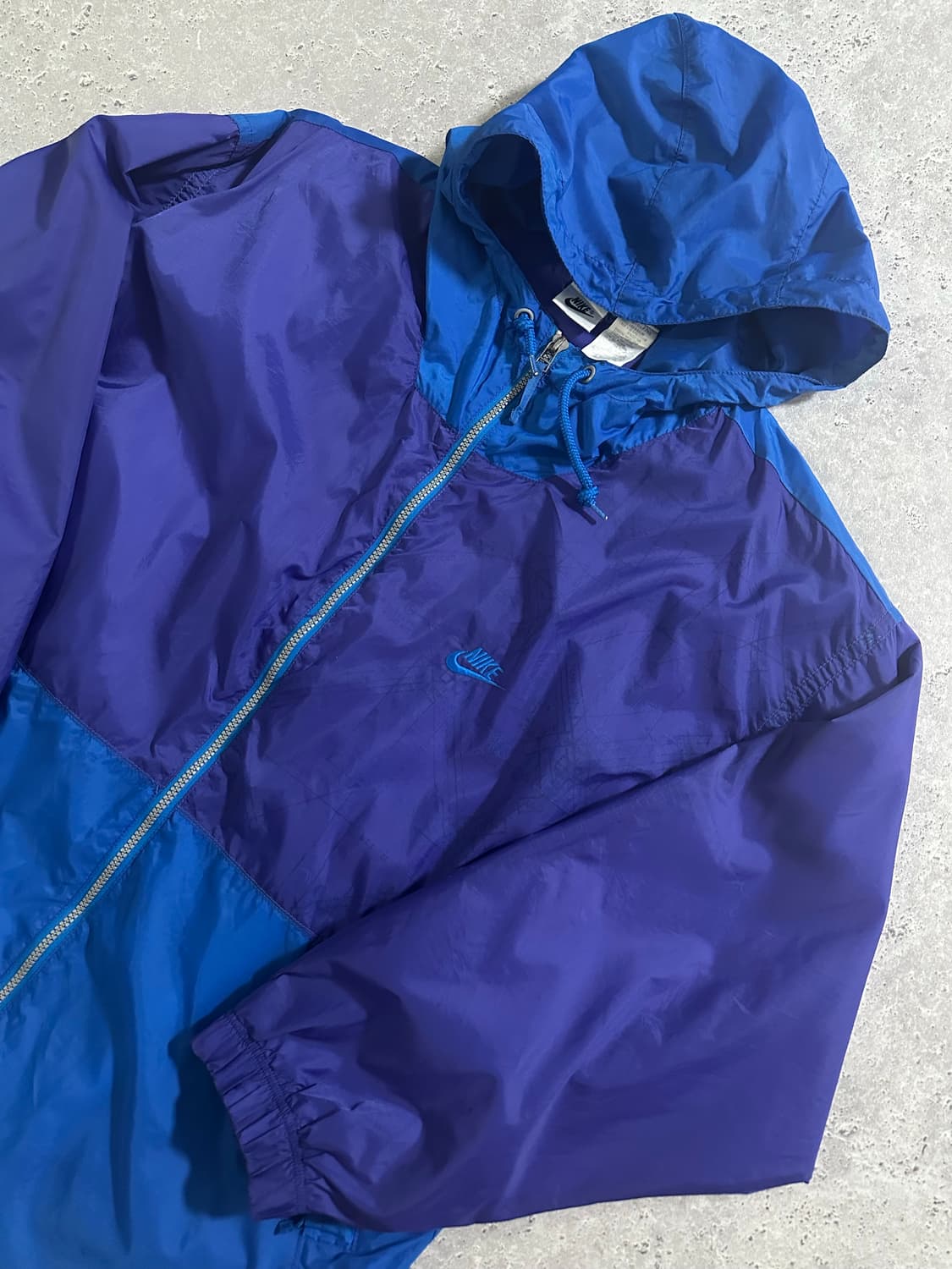 90s Nike 아카이브 블루 퍼플 배색 윈드브레이커 상품이미지1