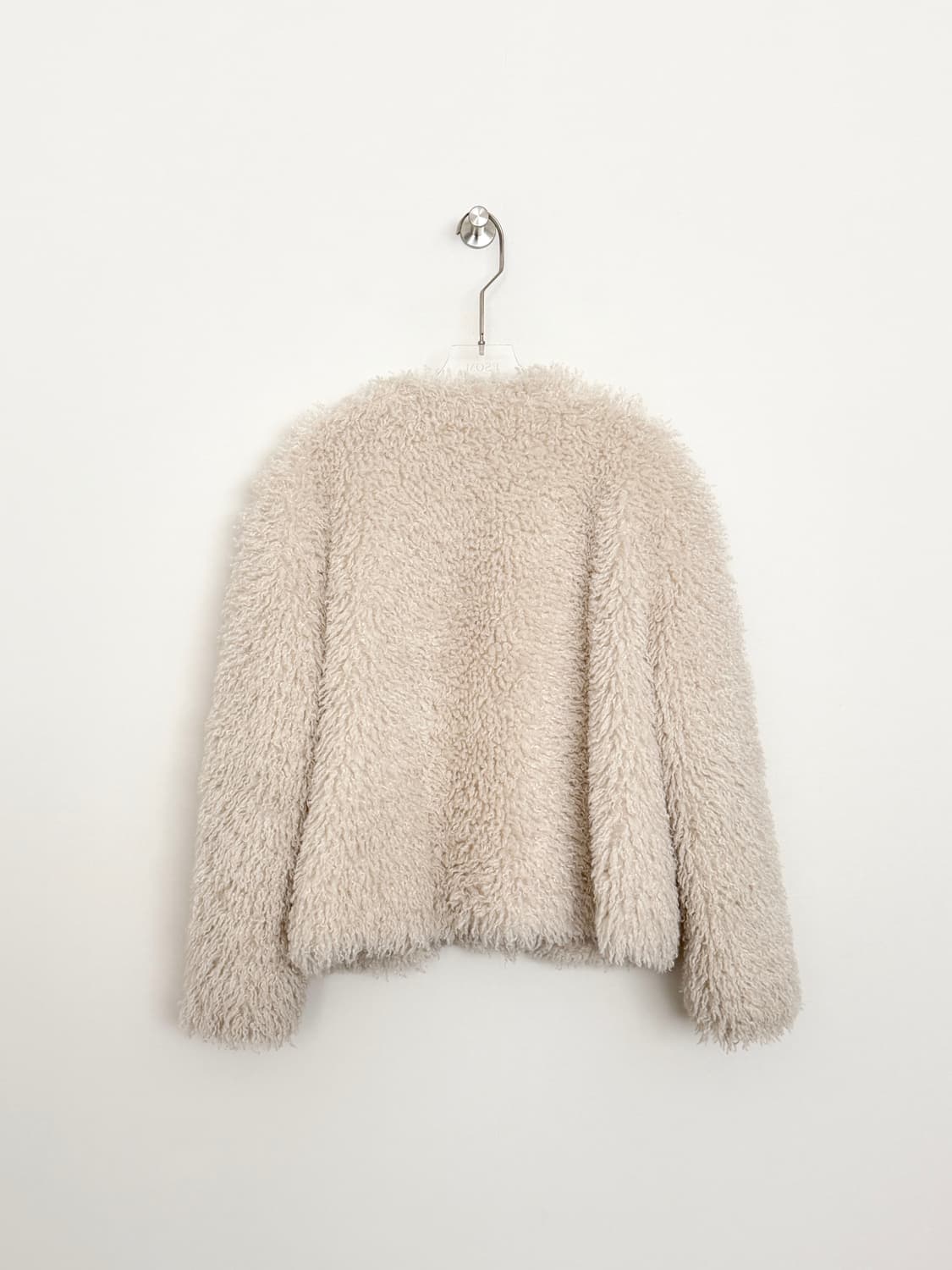 렉토 Faux 시어링 벨티드 스트랩 디테일 코트 상품이미지8