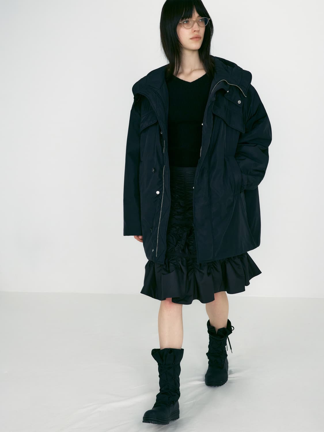 로우클래식 오버사이즈 후디드 파카s 상품이미지1