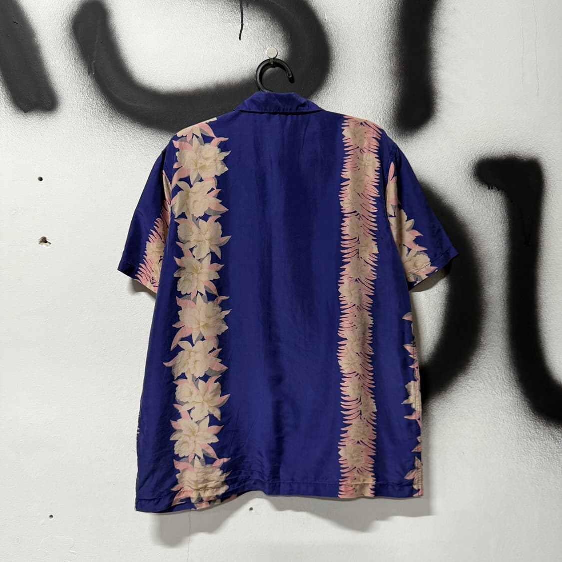 VTG 빈티지 오리엔탈 폴리 하와이안 반팔 셔츠 상품이미지2