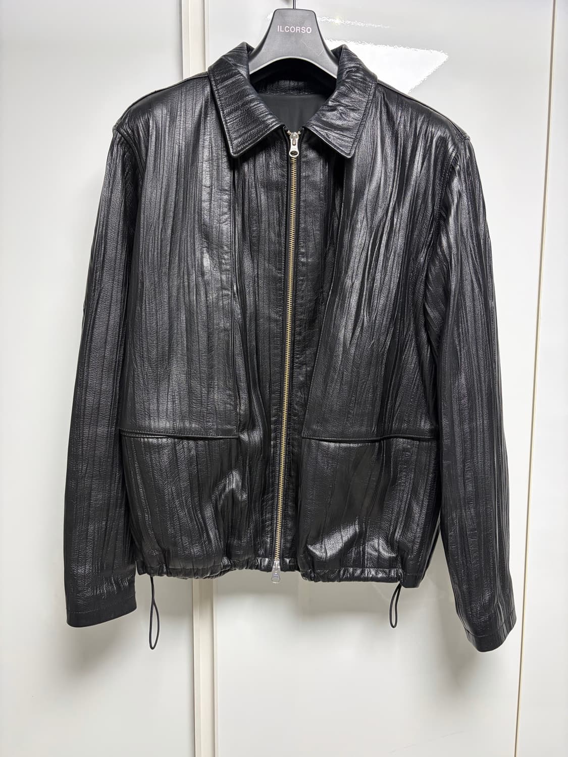 유스 크리즈드 레더 드리즐러 자켓 M사이즈 팝니다 상품이미지2