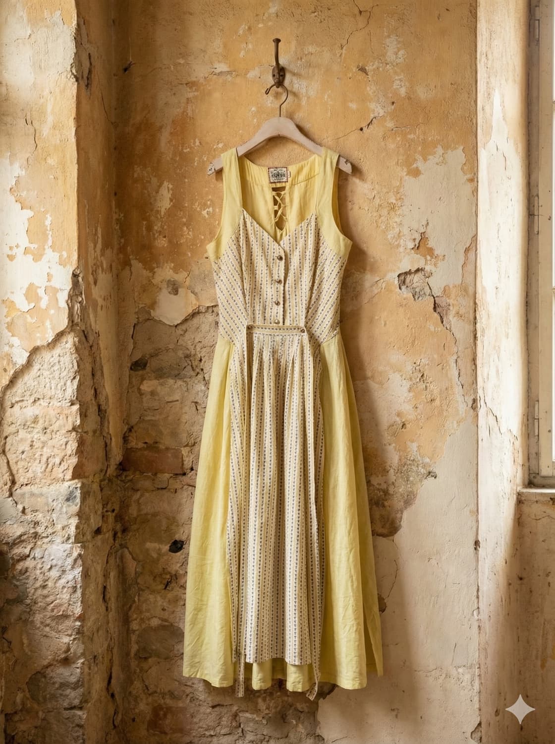 Joyline 옐로우 빈티지 원피스 상품이미지1