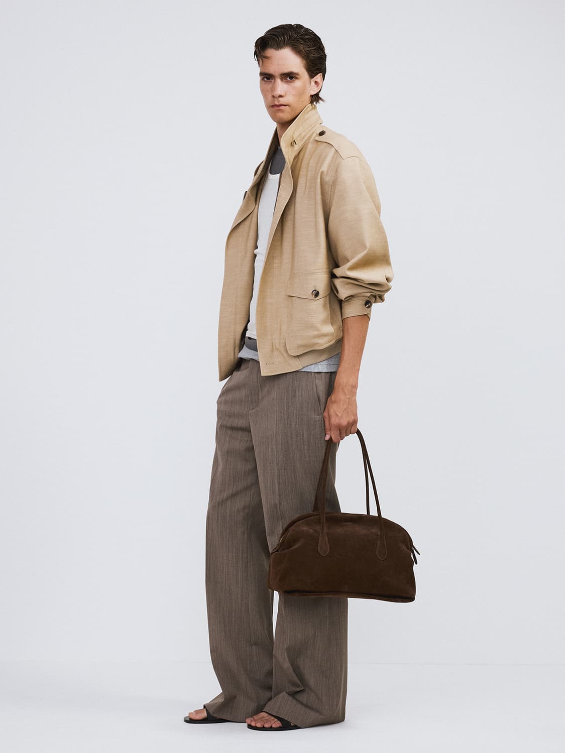 렉토 26SS 비스코스 헌팅 점퍼 자켓 데저트 베이지 상품이미지4