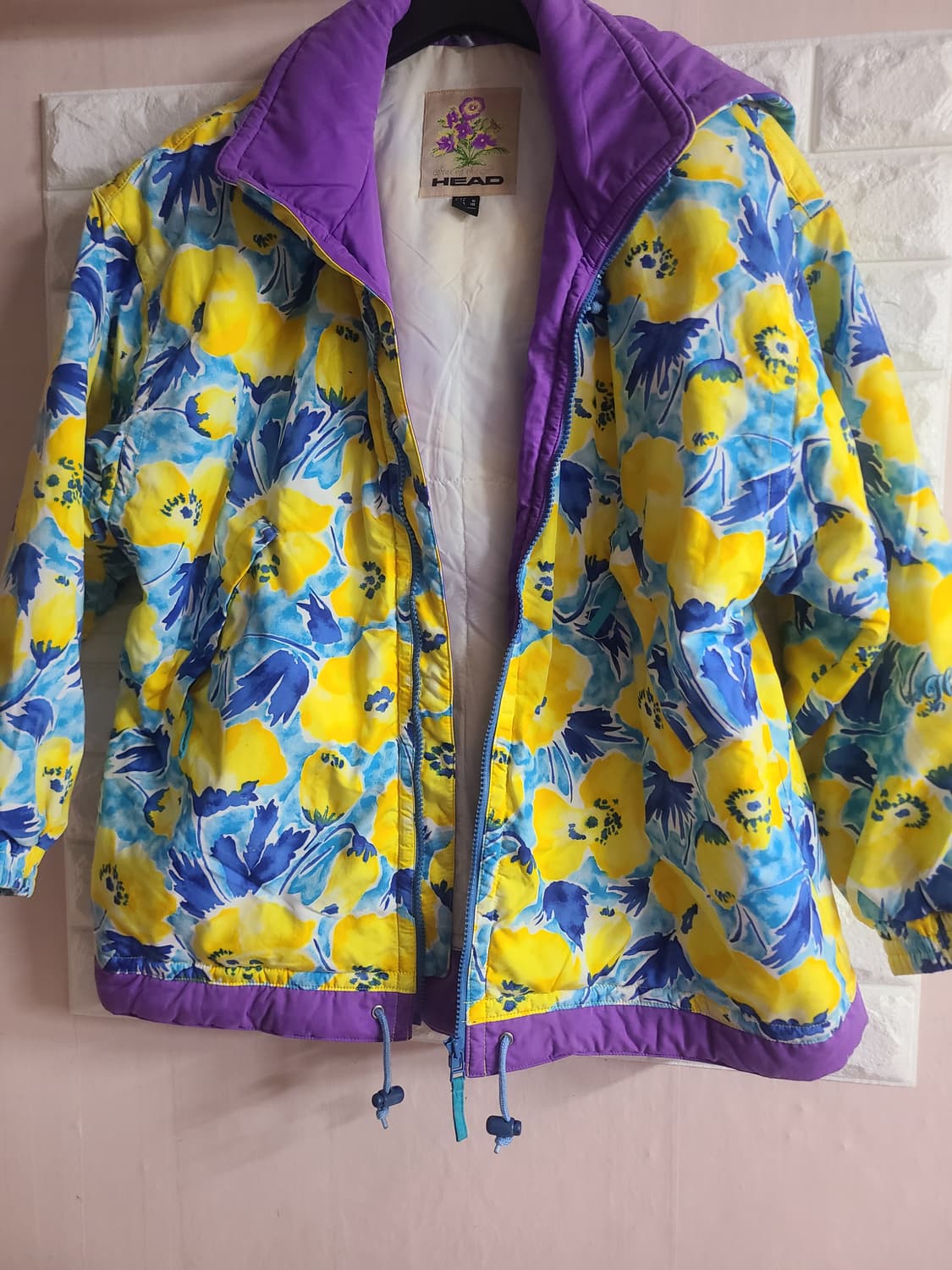 90s 일본판 HEAD 플라워 패딩 상품이미지2