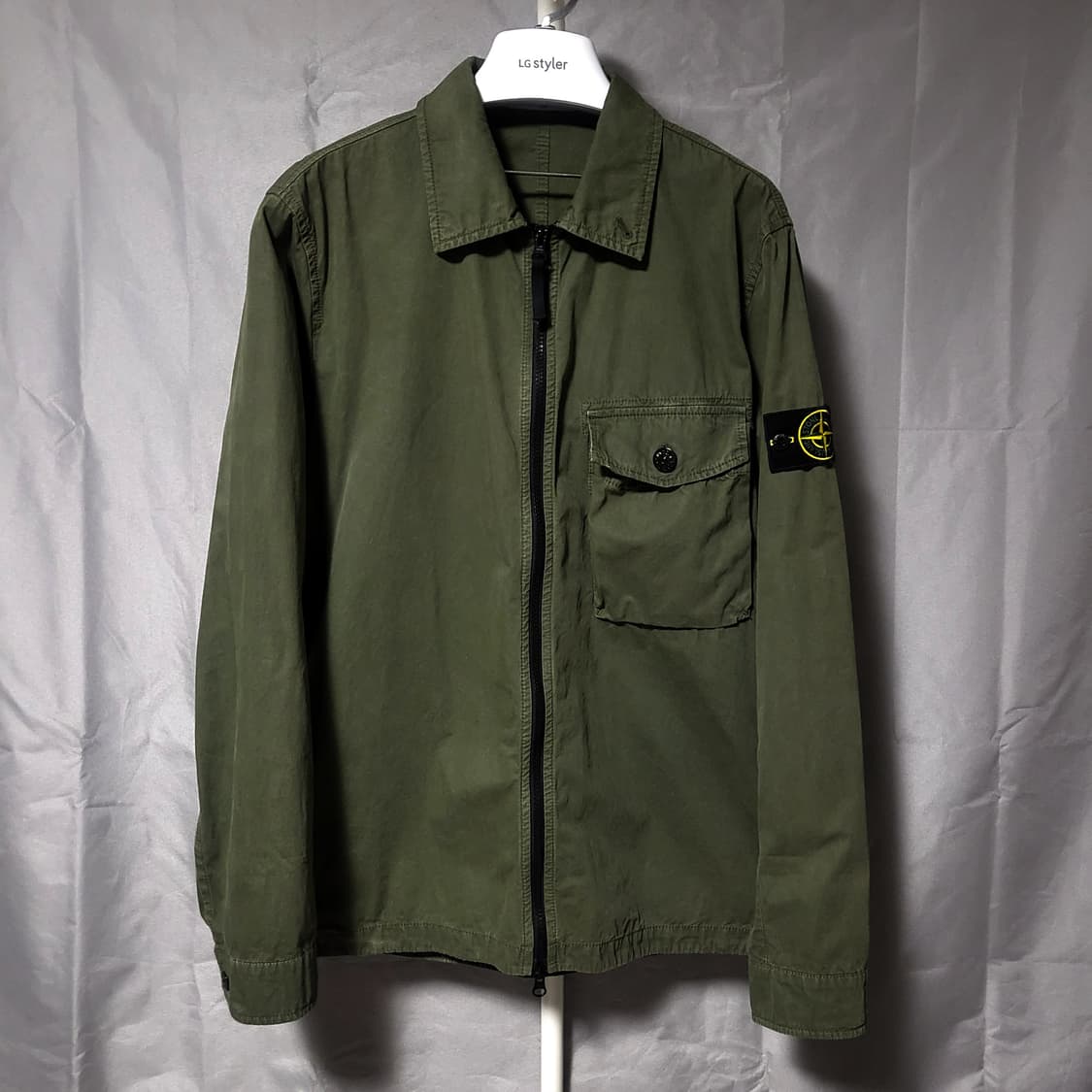 [새상품급/L size]스톤아일랜드 올드이펙트 오버셔츠 상품이미지1