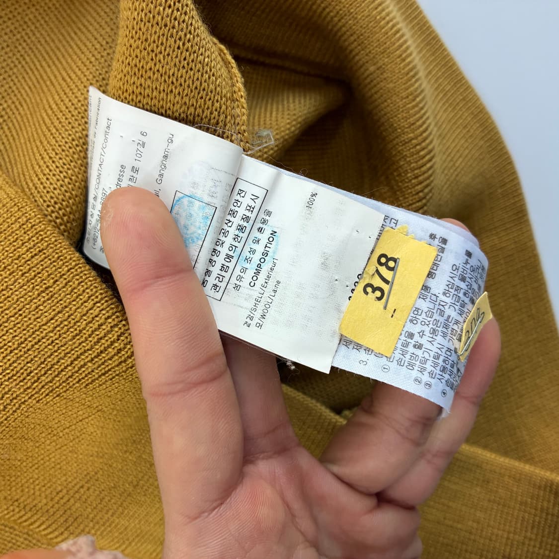 Solid homme 솔리드 옴므 카멜 울 카라 니트 상품이미지5