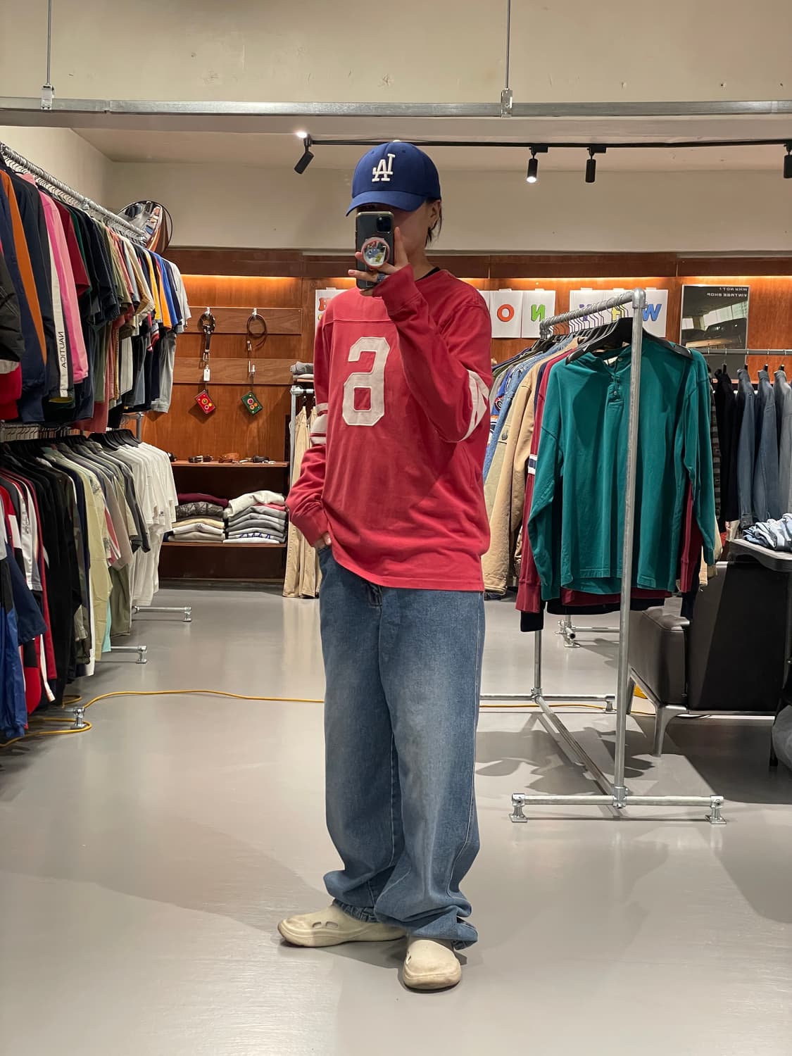 빈티지 롱슬리브 티셔츠(다홍색)   상품이미지5