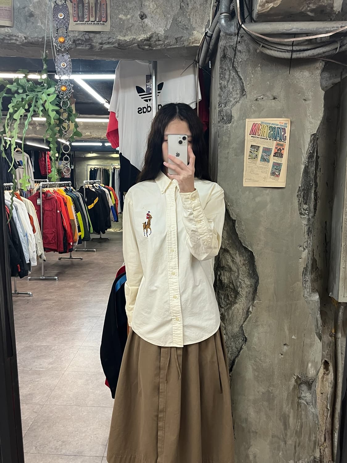 랄프로렌 빅포니 셔츠 크림 S #csz1750 상품이미지2