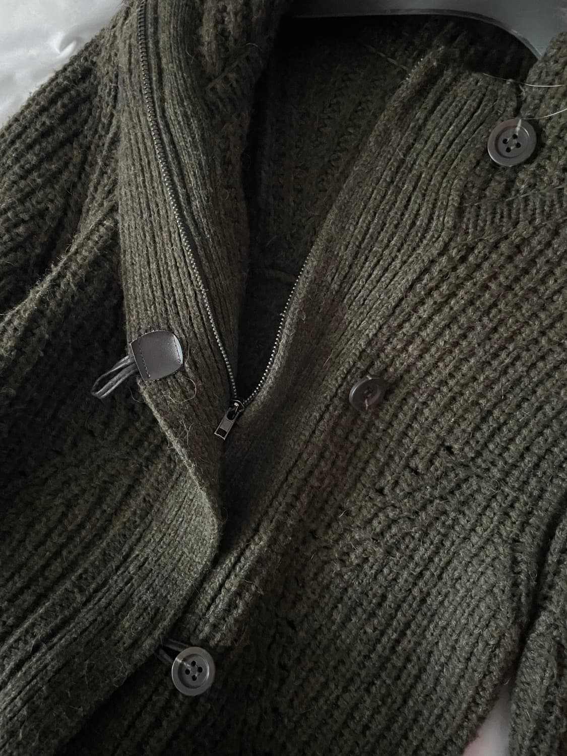 빈티지 y2k 갸루 모리 퍼후드 니트롱집업 상품이미지3