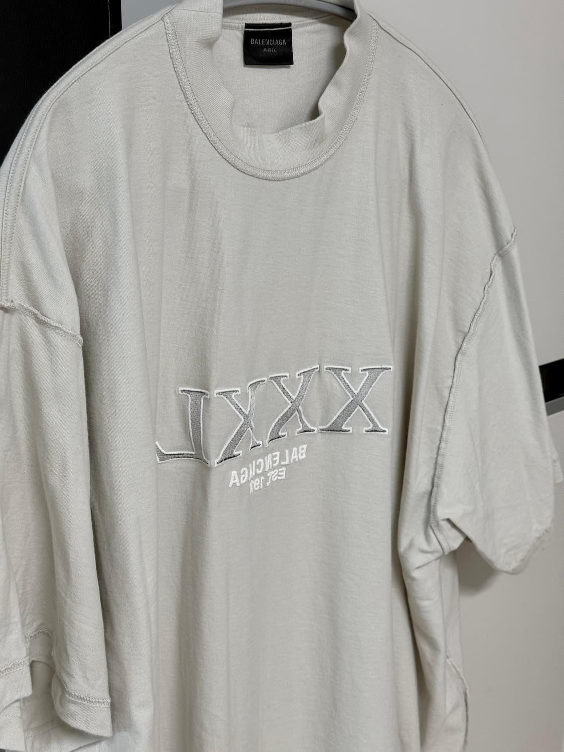 발렌시아가 xxxl 3xl 오버사이즈 인사이드아웃 티셔츠 반팔 상품이미지3