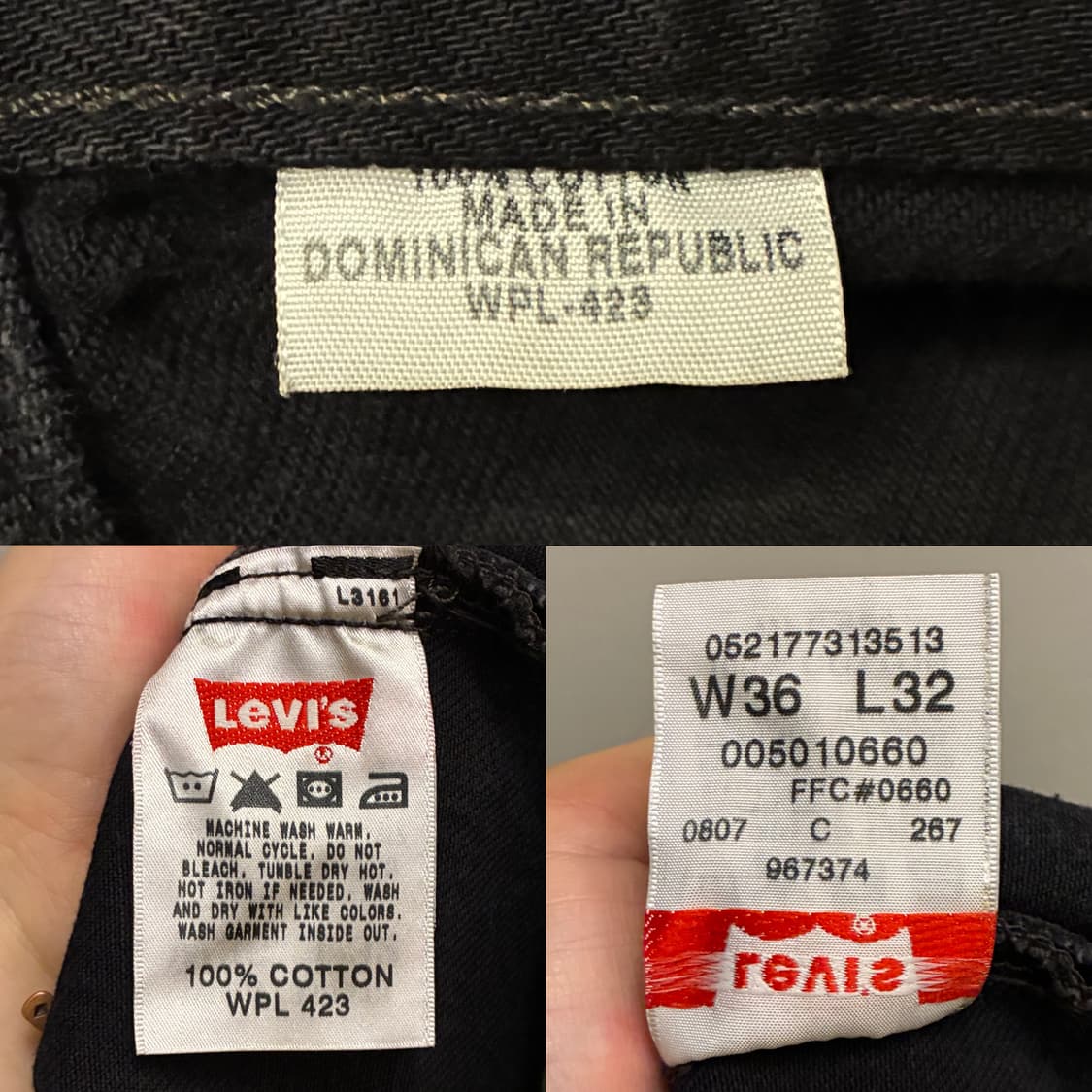 (34~35)00s Levis 리바이스 501 흑청 데님 블랙진 청바지 상품이미지9