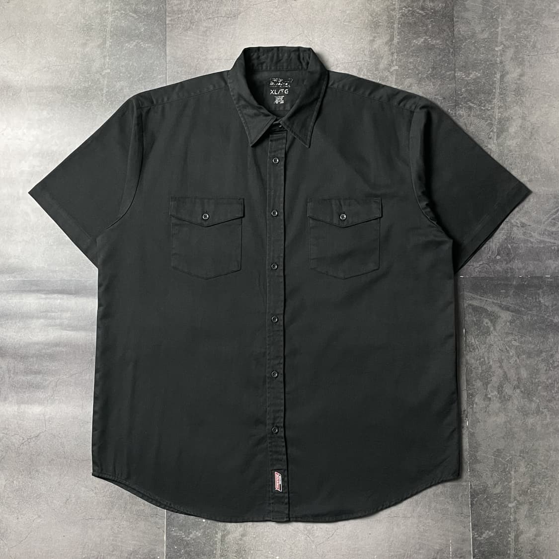 DICKIES 디키즈 빈티지 블랙 플랩포켓 반팔 워크 셔츠 A00968 상품이미지1