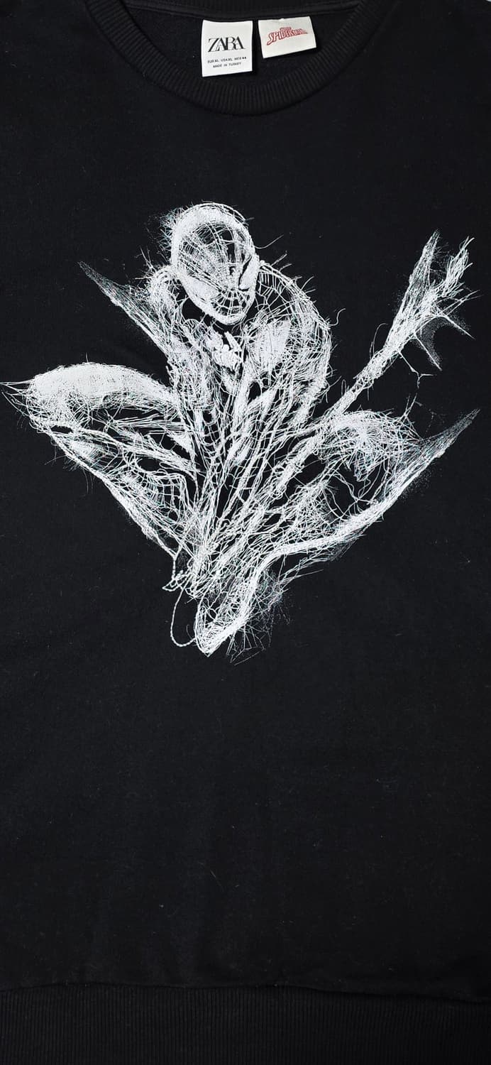 ZARA 마블 스파이더맨 맨투맨 XL 블랙 상품이미지4