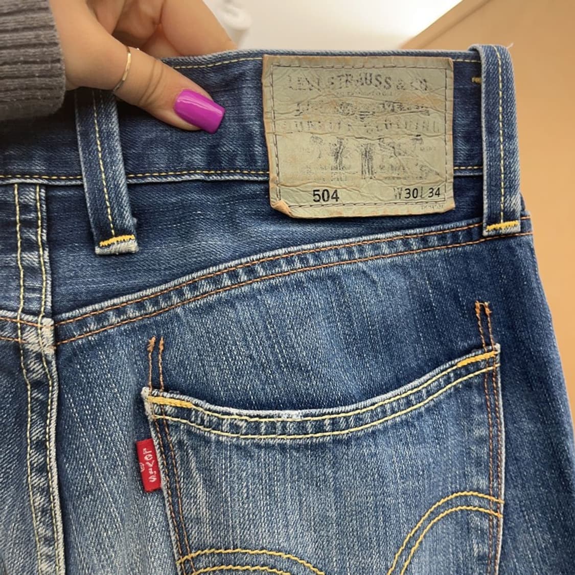 리바이스 504 빈티지 00's 워싱 데님팬츠 30인치 C06794 상품이미지5