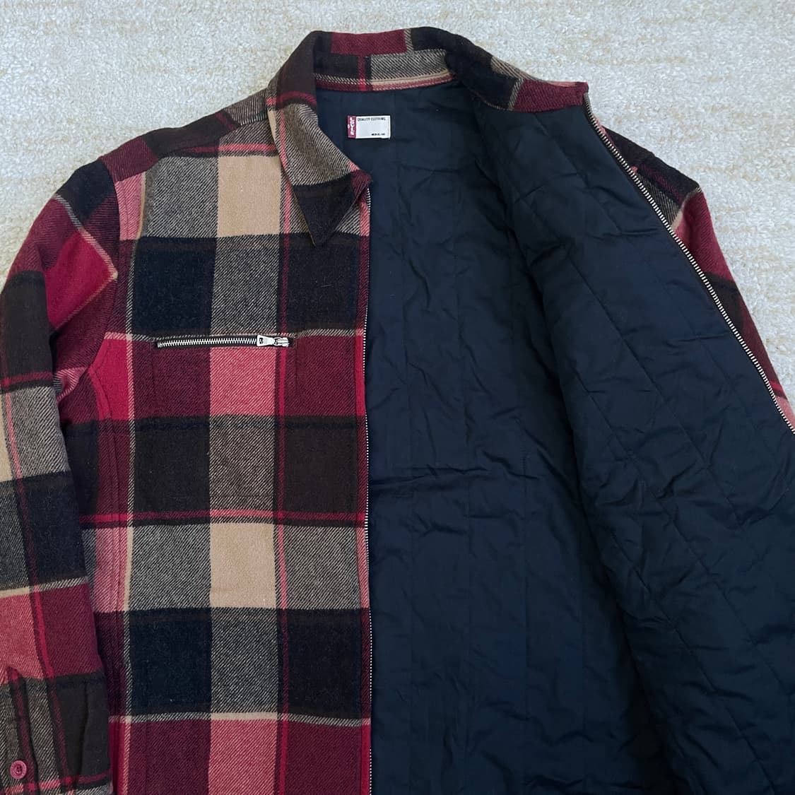 [XL] 리바이스 울 블렌드 체크 셔츠 자켓 상품이미지4