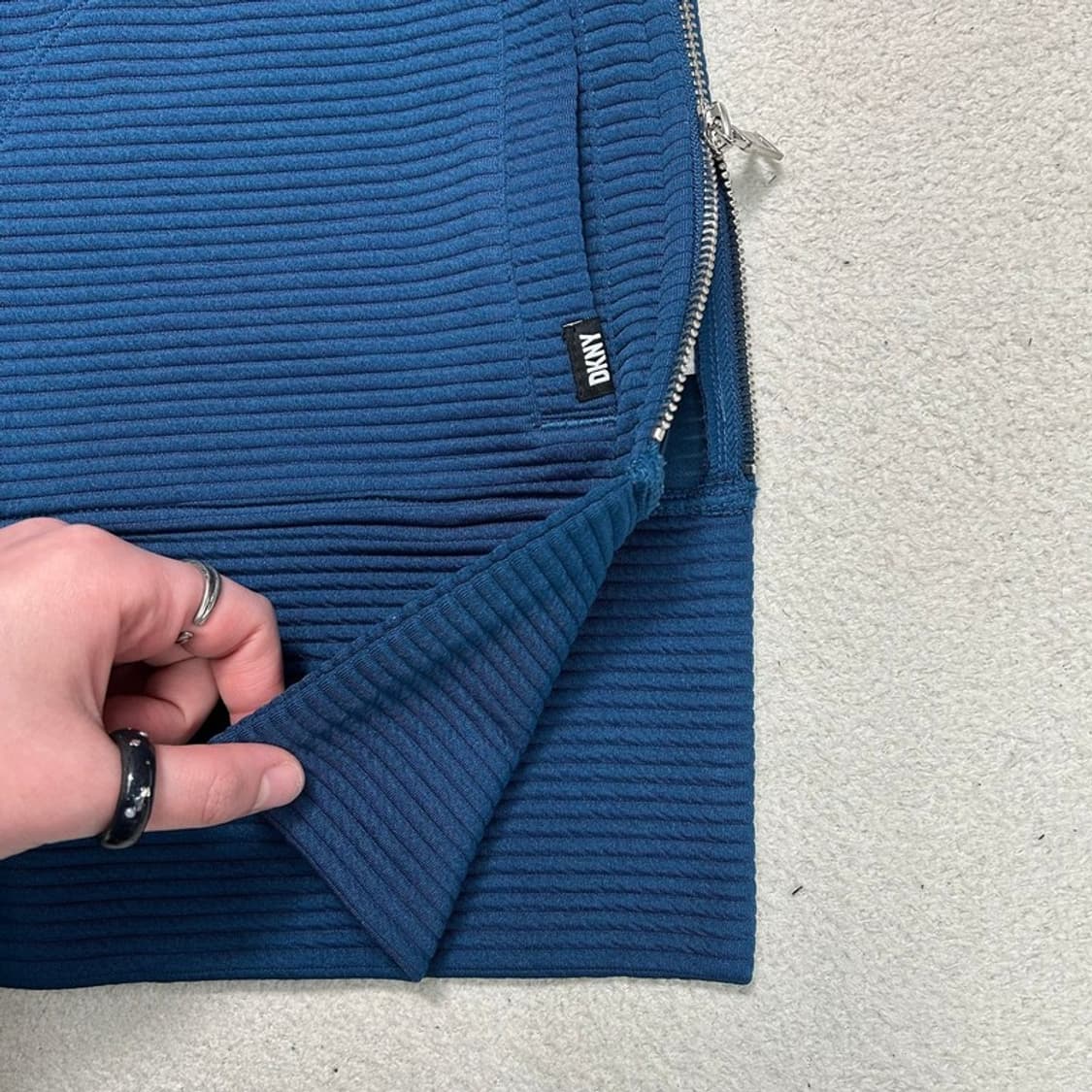 DKNY 스포츠 테크 오트만 풀 집업 후디 블루 L 상품이미지3