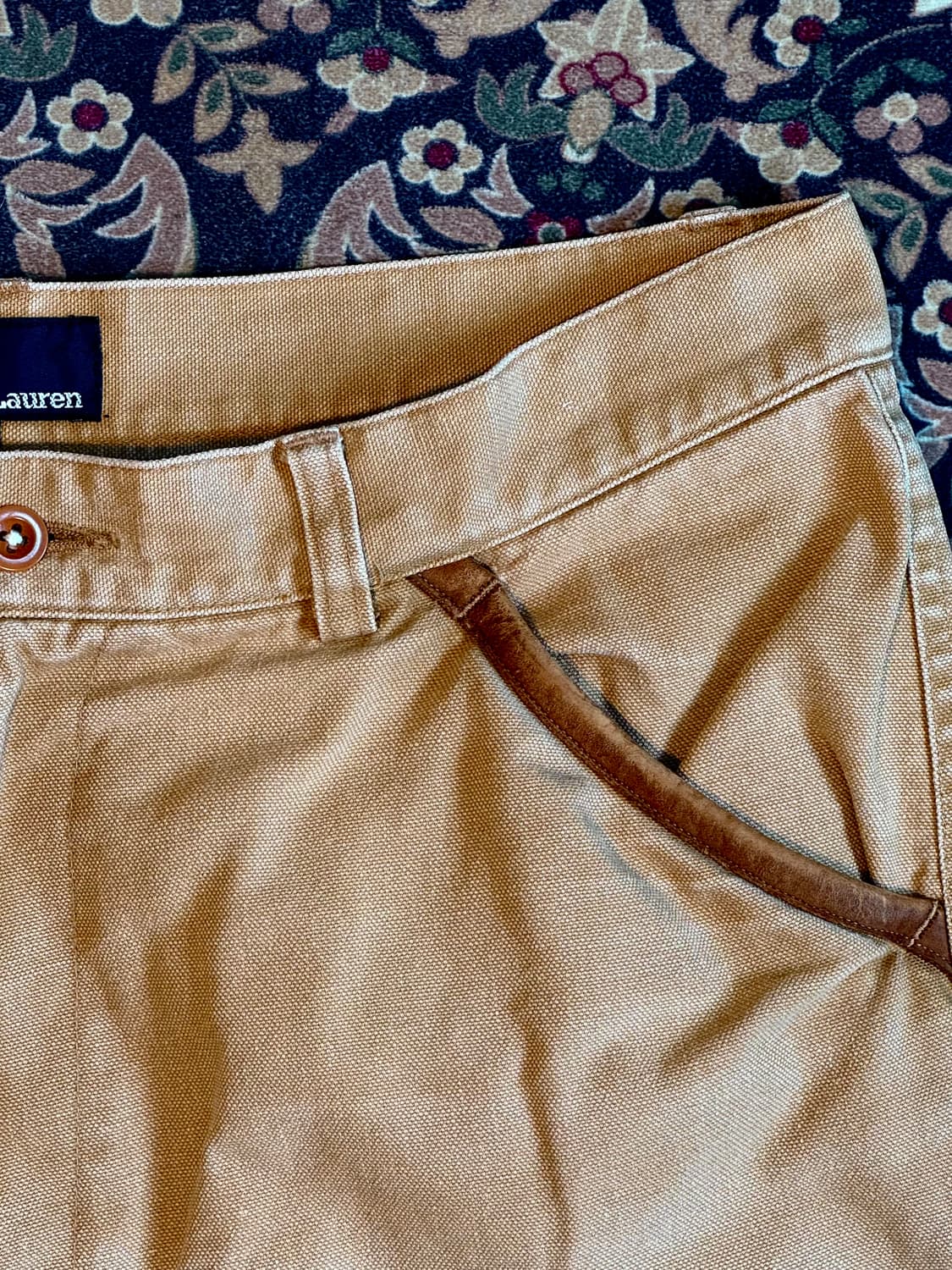 90s 폴로 어센틱 덩가리 더블니 캔버스 워크팬츠  상품이미지3