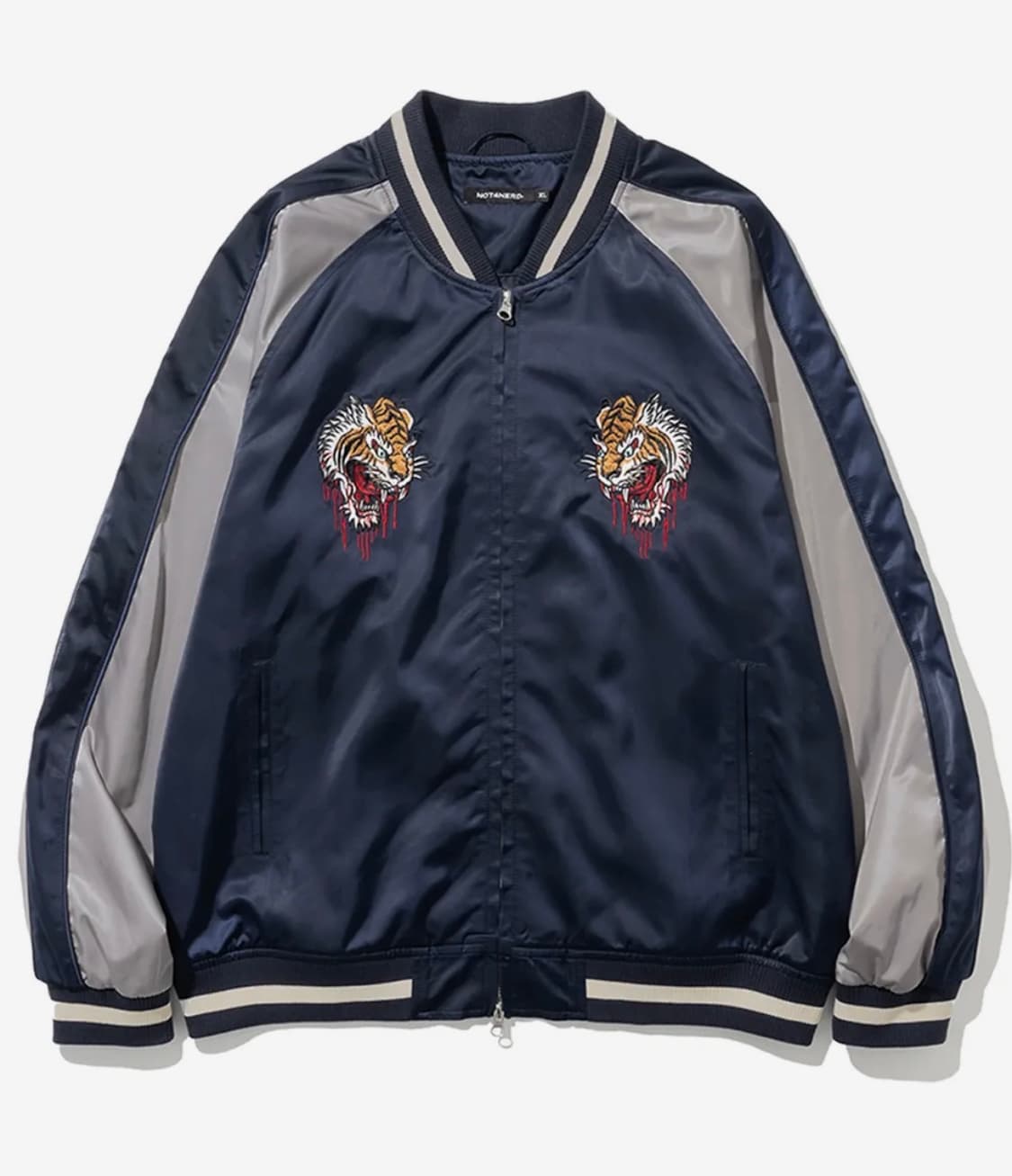 낫포너드 Tiger Satin Blouson Jacket  네이비 상품이미지2