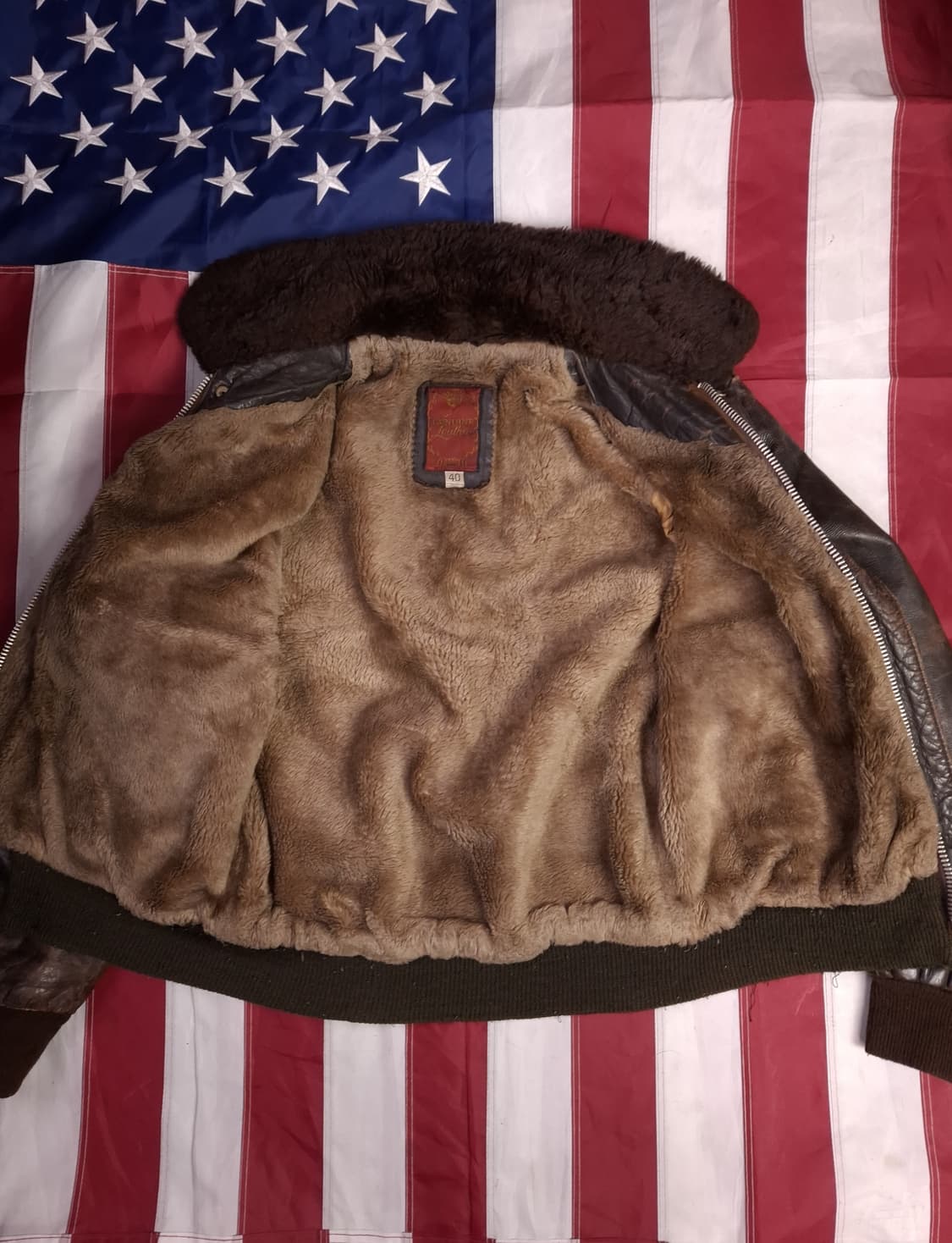 70's 미국제조 리얼레더 미해군 G-1 TYPE 항공자켓 상품이미지10