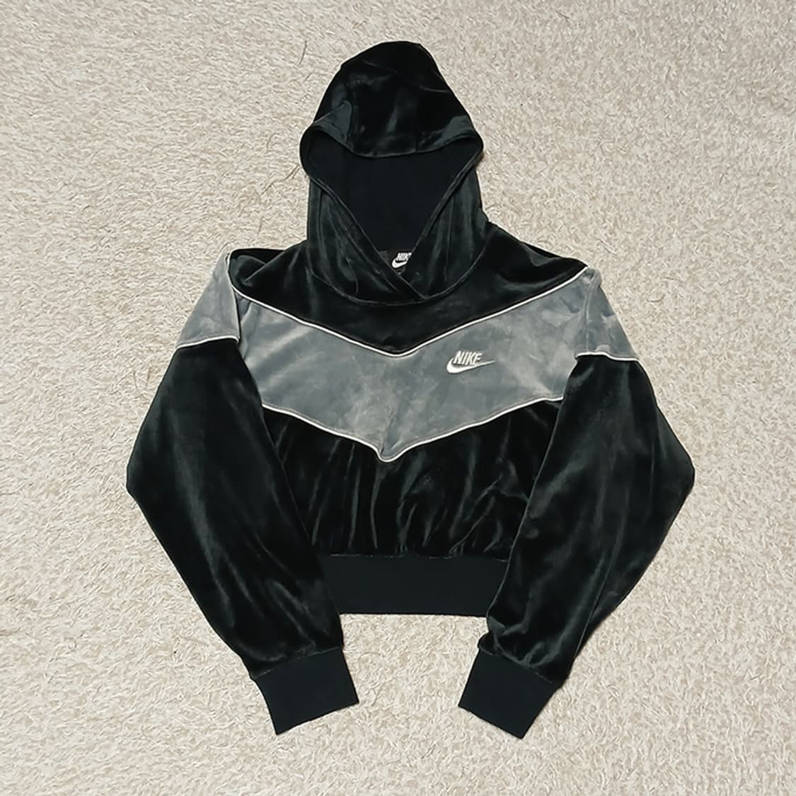 나이키 우먼 헤리티지 플러시 벨벳 후드티 M 상품이미지2