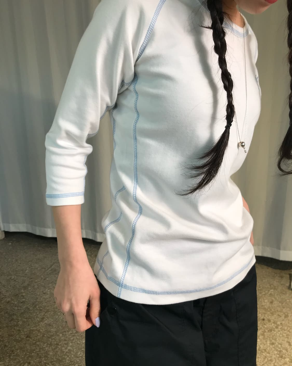 Kaepa 베이비블루 스티치 탑 상품이미지4