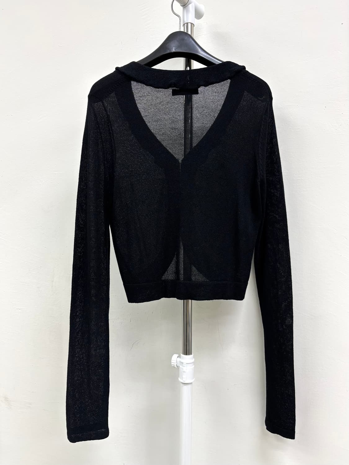 빈티지 블랙 크롭 가디건 상품이미지7