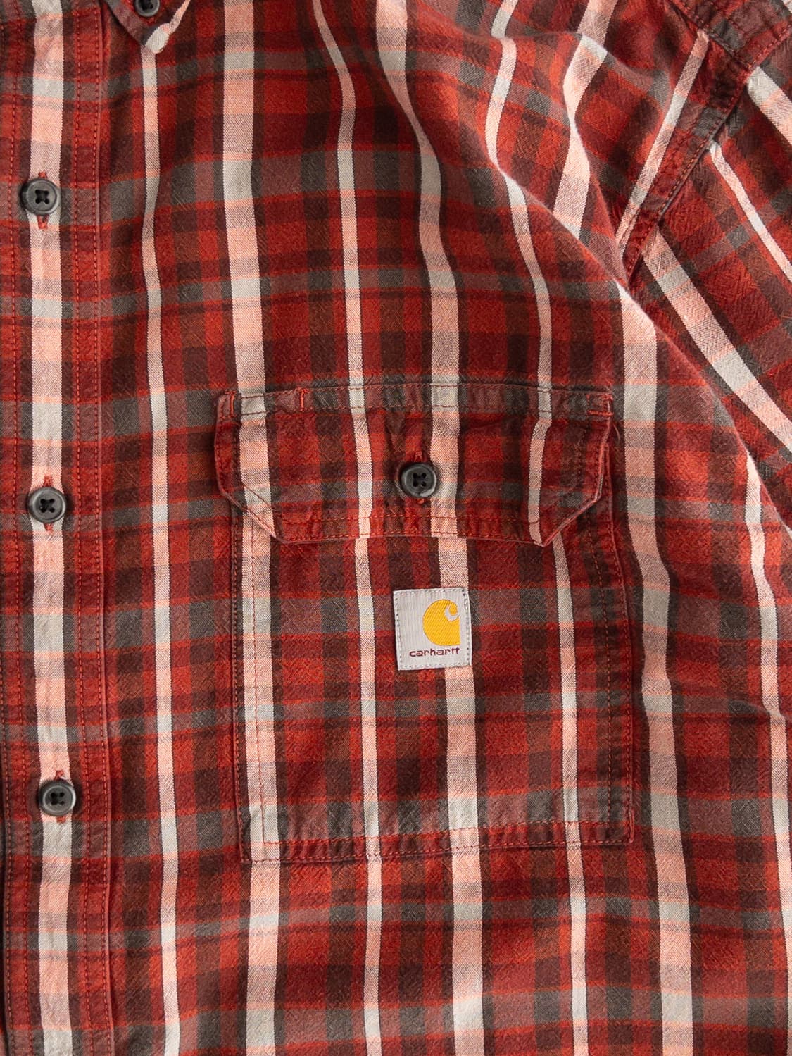 칼하트 투포켓 체크 반팔셔츠 2XL 상품이미지4