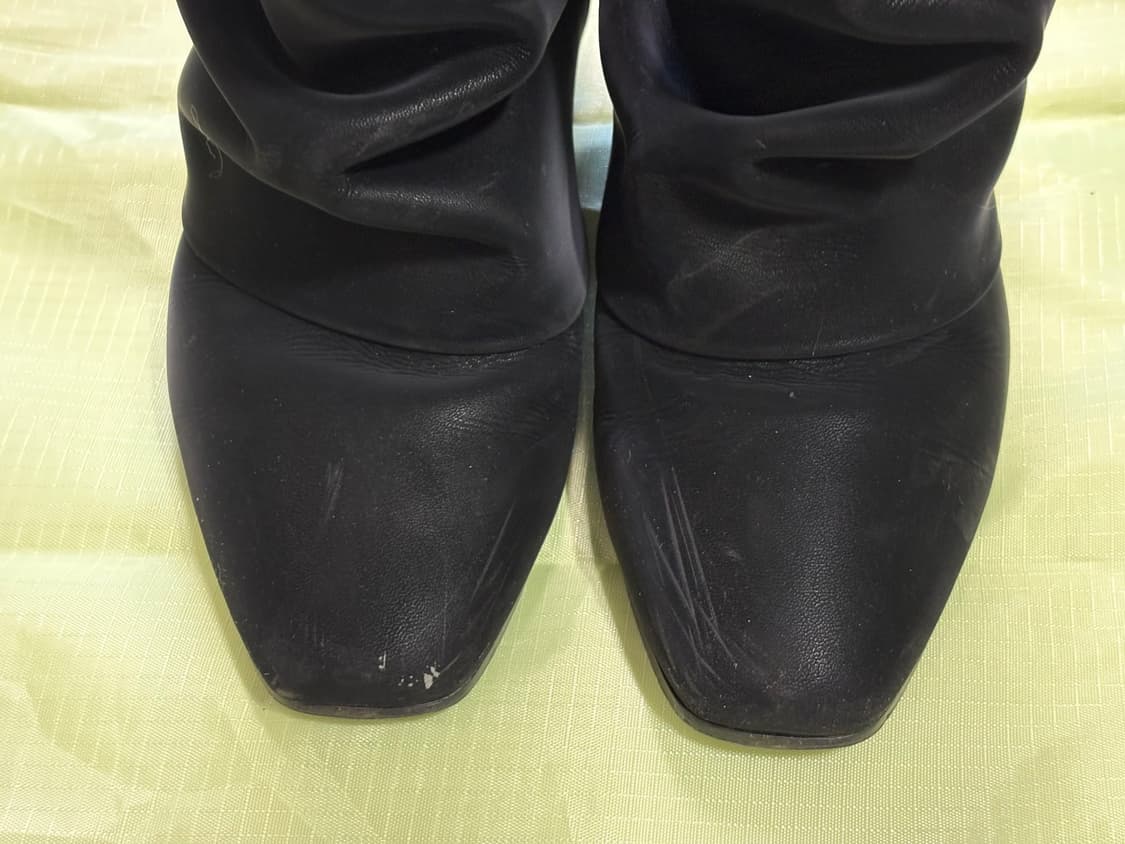 쓰리투에이티 링클 레더 부츠 블랙 상품이미지4