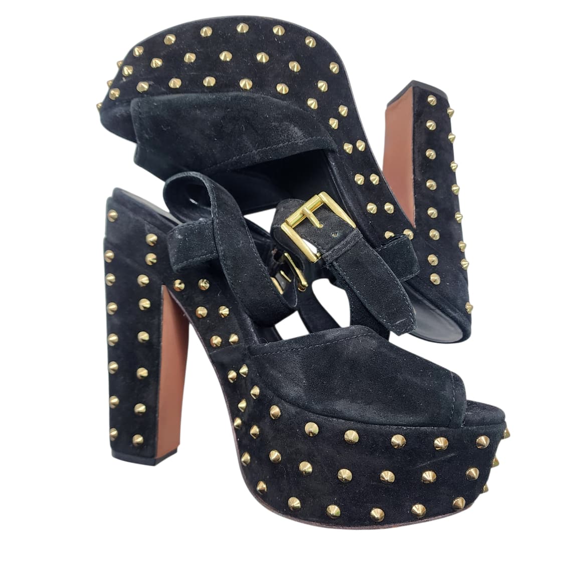 [38] ASH 아쉬 스웨이드 통굽 플랫폼 하이힐 상품이미지8