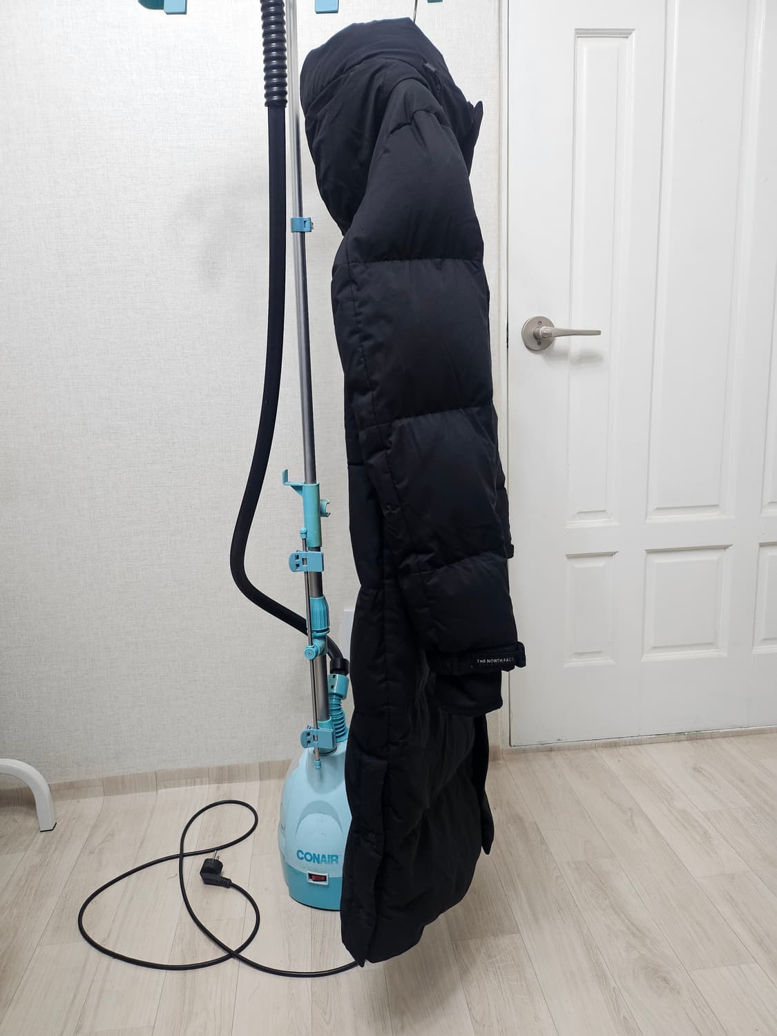 (90~95)S☆우주매물☆노스페이스 화이트라벨익스플로링[블랙]덕다운롱패딩 상품이미지8