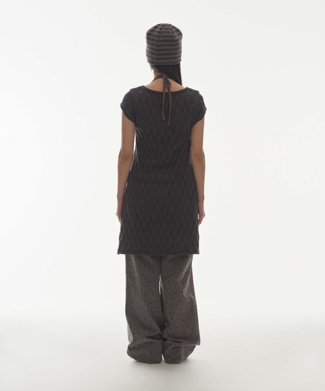 COYSEIO 코이세이오 듀얼 스트라이프 비니 퍼플 그레이 상품이미지10