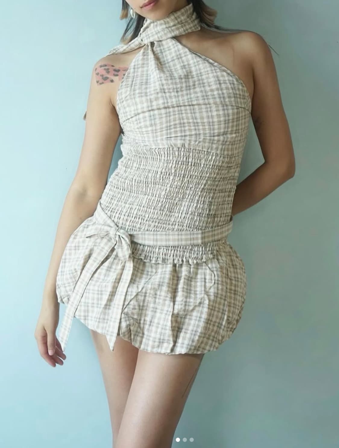 Blondita 블론디타 영국브랜드 체크 탑 & 버블 스커트 Set 상품이미지7