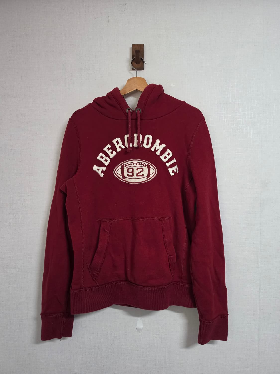 아베크롬비 빈티지 버건디 럭비 후드티 M 상품이미지1