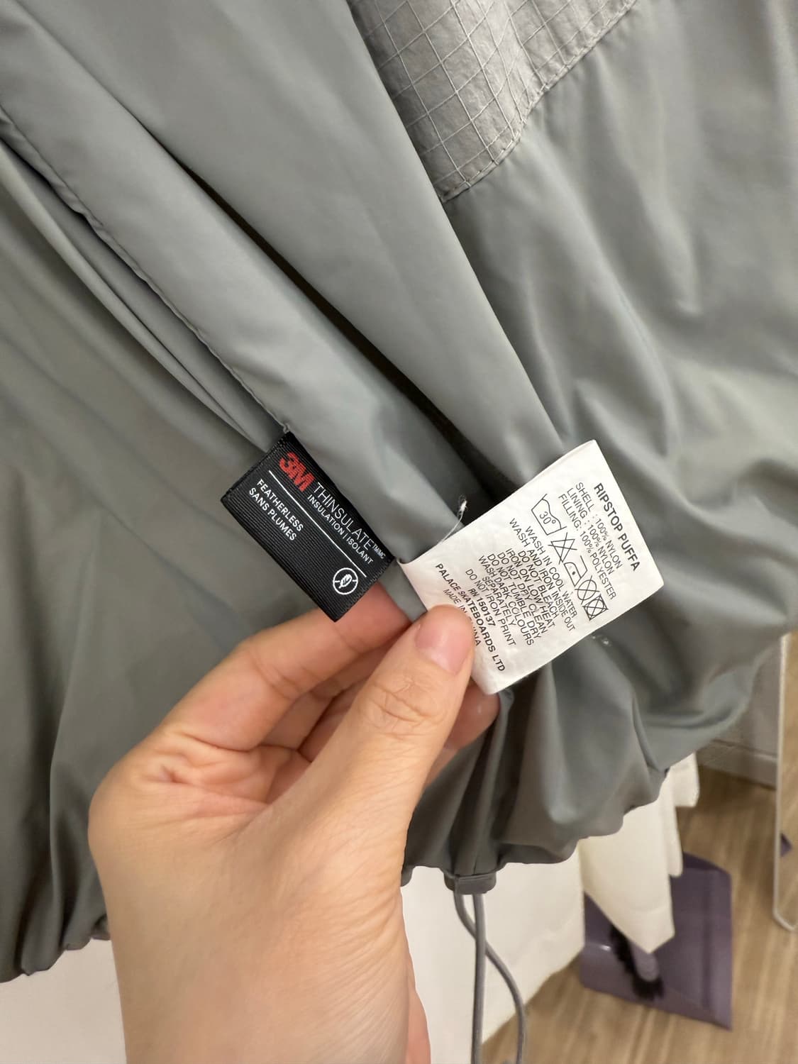 팔라스 립스탑 푸파 콘크리트 그레이 패딩 24FW S 상품이미지7
