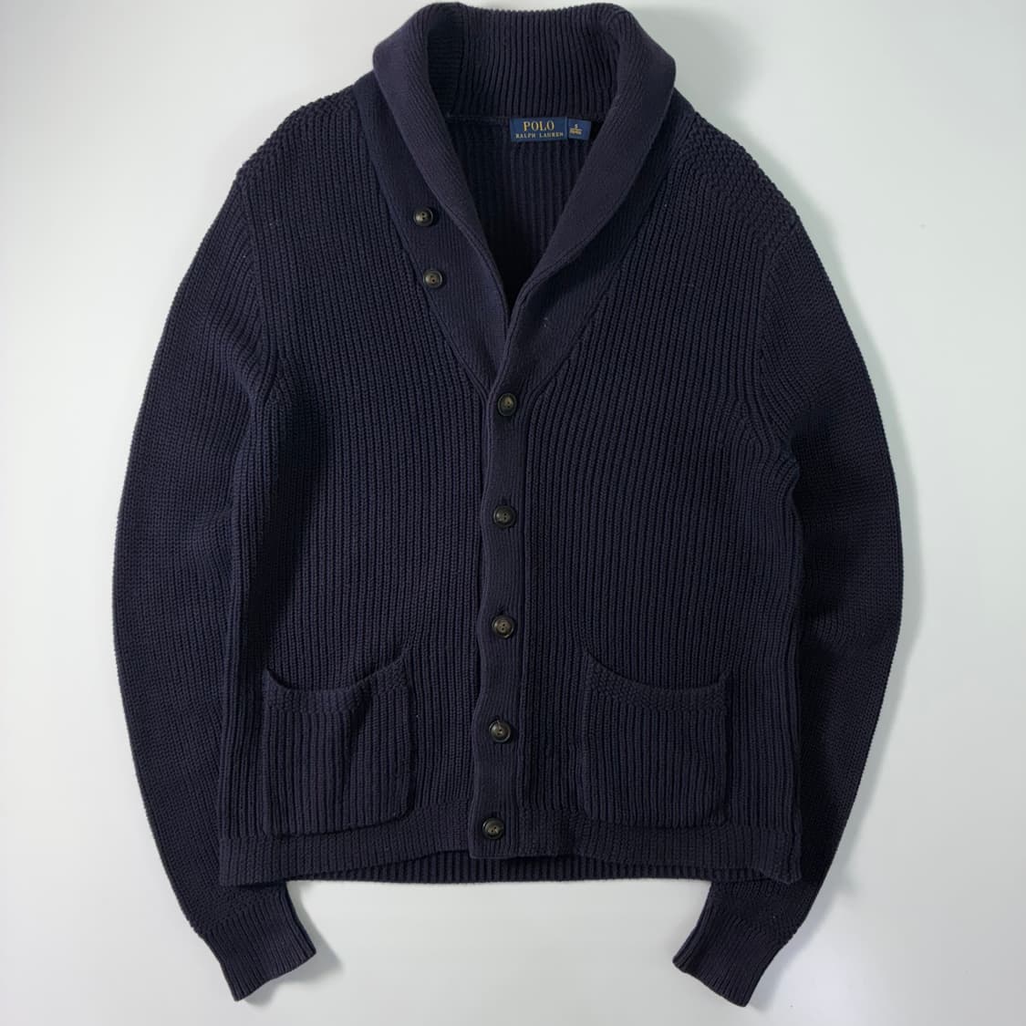 Polo 폴로 랄프로렌 신형 코튼 스웨터 숄카라 가디건 상품이미지1