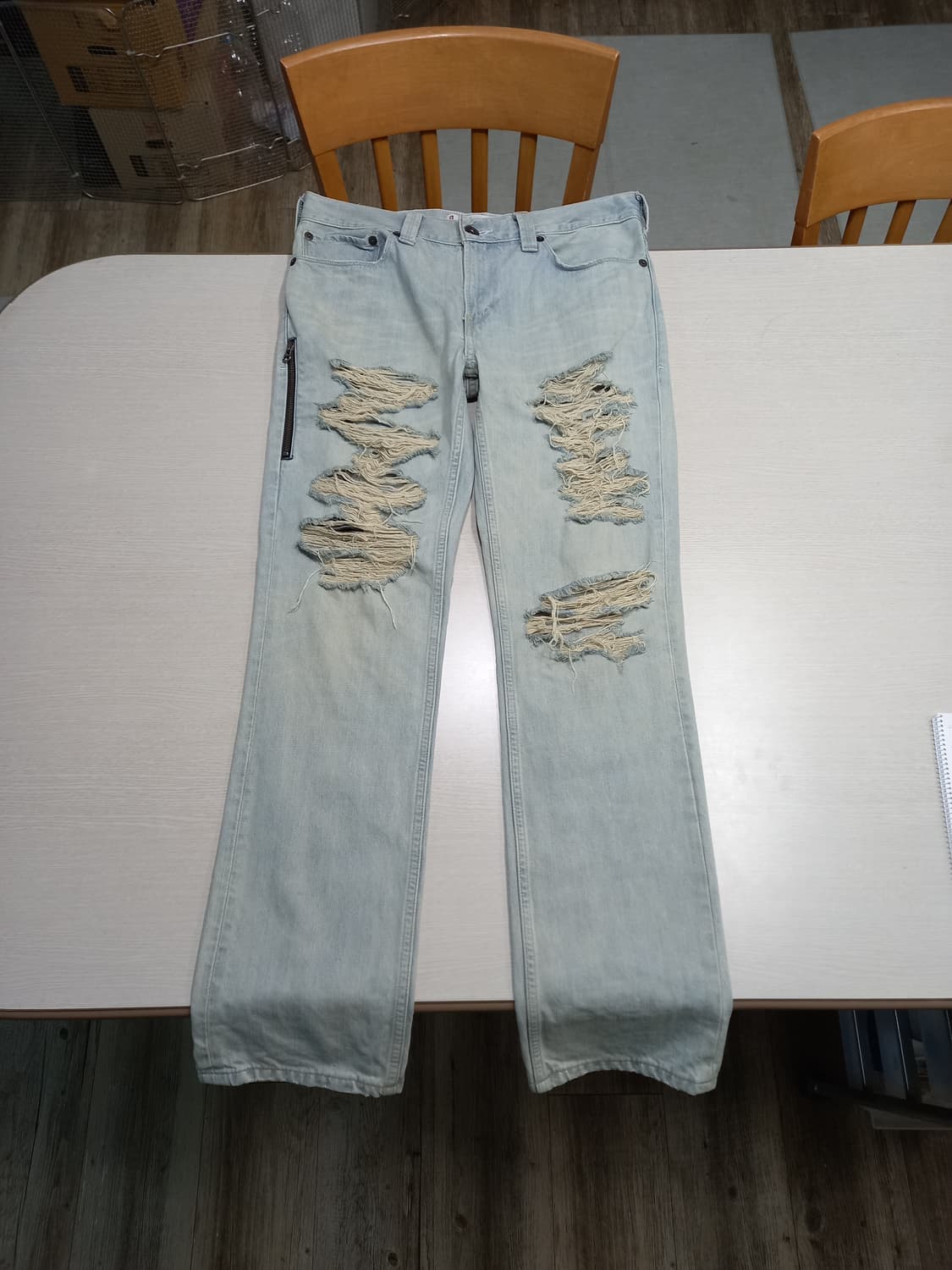 34 리바이스511 데미지워싱 슬림일자 연청 34-547 상품이미지1