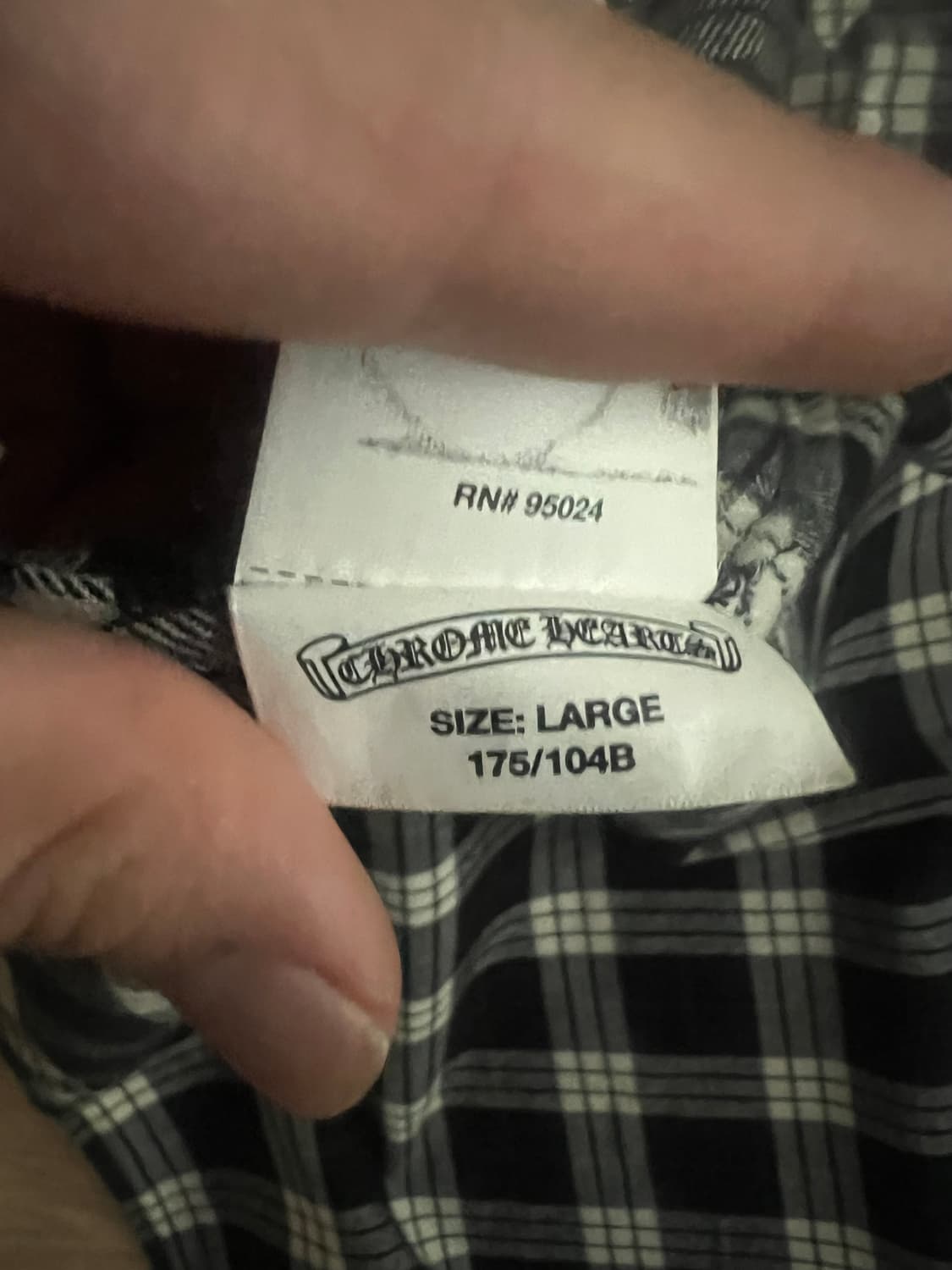 교신가능)크롬하츠 패치 12버튼 체크 셔츠 상품이미지7