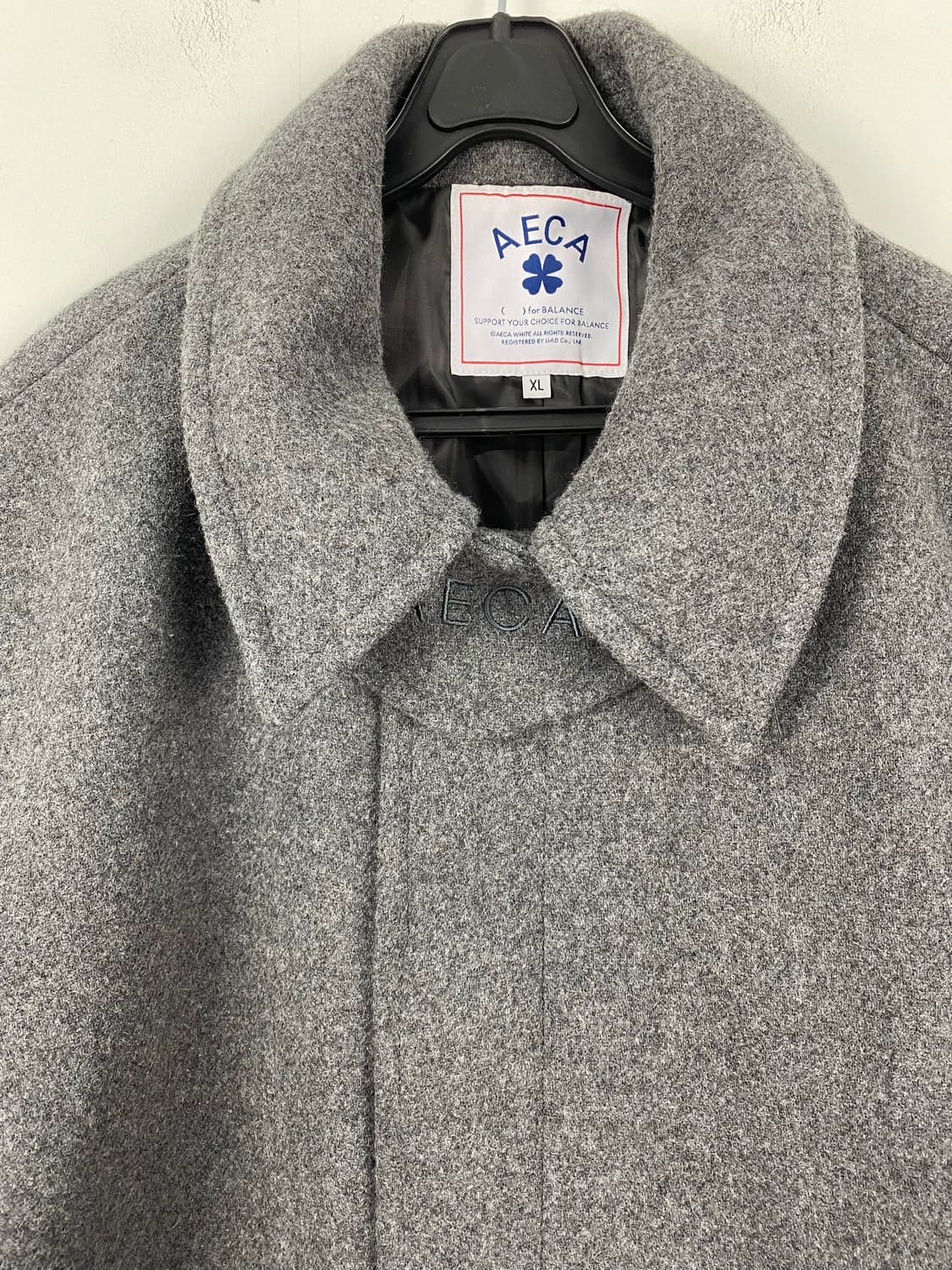 AECA 에이카 발마칸 울 오버사이즈 코트 그레이 XL 상품이미지3