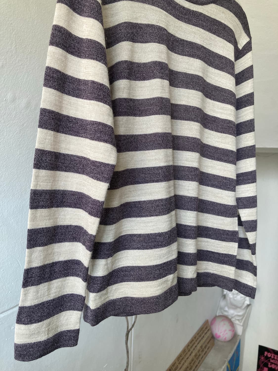 울 30% 베이직 꾸안꾸 스트라이프 니트 상품이미지3