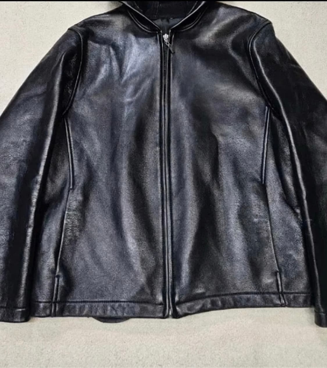 Vintage Lambskin Hoodie Jacket 상품이미지4