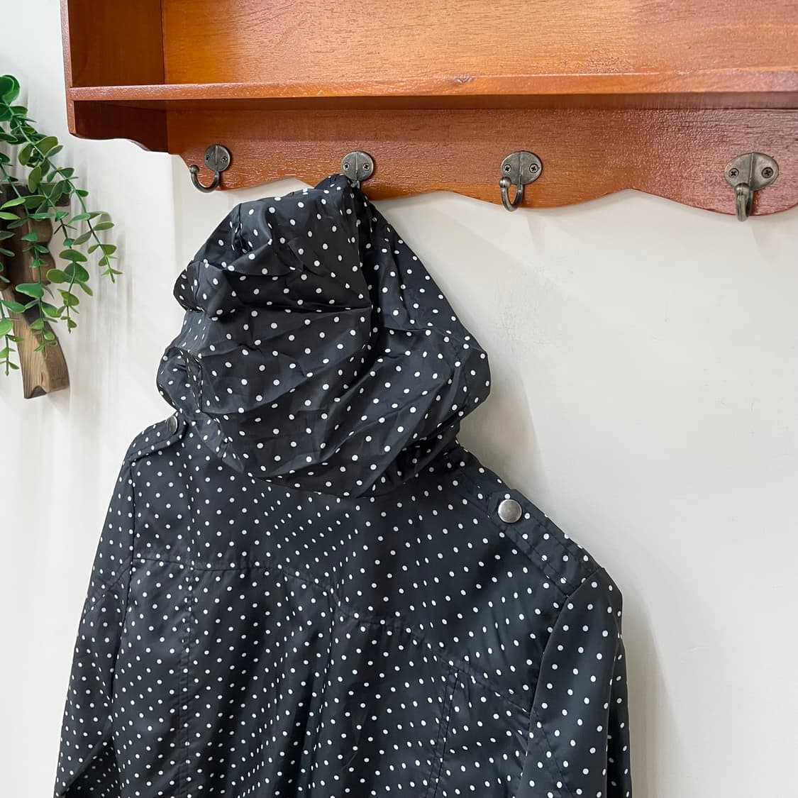 도트 후드 바람막이 상품이미지5